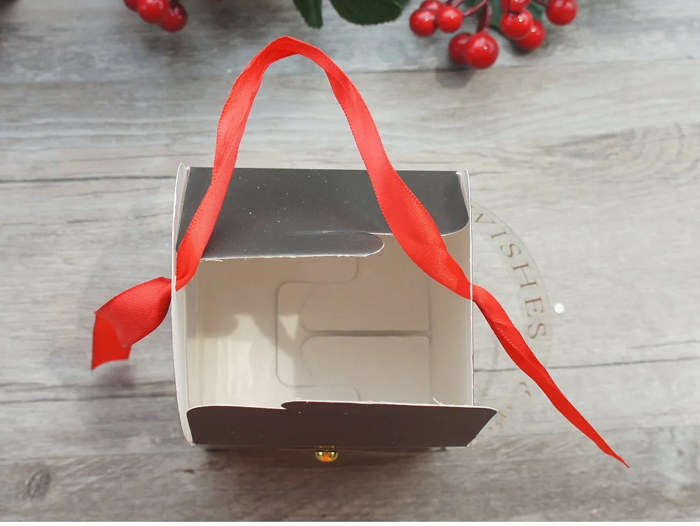 12PCS Christmas Paper Gift Boxes with Window and Handle, Festive Candy, Soap, Candle, Cookie or Small Gift Packaging, Holiday Party Favors, Decorative Seasonal Boxes, Factory Direct Supply 7