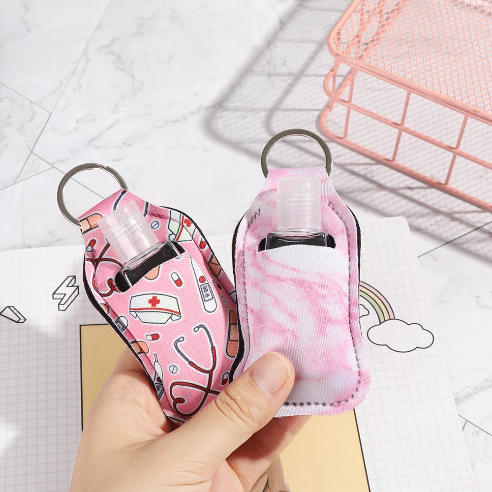 30ml Refillable Hand Sanitizer Bottle with Portable Keychain Holder – Compact Travel Container for Hand Gel, Liquid Sanitizer, Cosmetic Storage, Reusable and Leak-Proof Personal Hygiene Tool