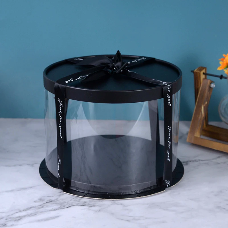 4/6 Inch PVC Clear Cake Boxes, Round Transparent Packaging Box for Birthday, Wedding, Anniversary, Party, Valentine’s Day Cake, Gift, or DIY Decoration Supplies 8