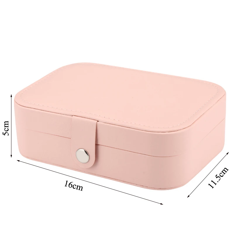 Travel Jewelry Organizer 💍 Trendy Portable Jewelry Box – Leather Travel Jewelry Organizer with Zipper & Button – Compact Display Storage Case for Earrings, Rings, Necklaces, Bracelets – Ideal Gift Joyero Estuche de Joyas