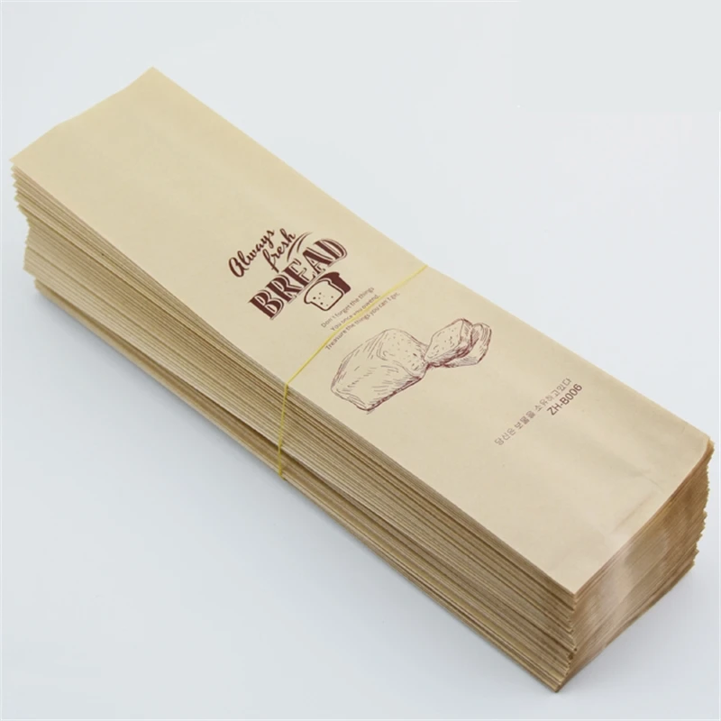 Oil Resistant Kraft Paper Bread Bags 🥖 – 50Pcs with Transparent Window for Baguette Baking, Pastries, Party Favors & Bakery Packaging, Multiple Sizes Available, Food Safe & Eco-Friendly - 图片 6