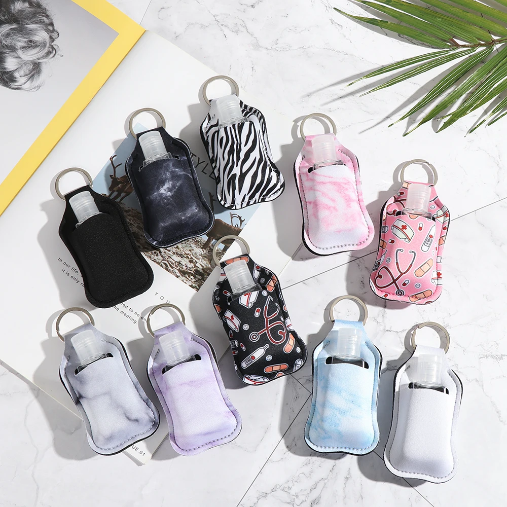 30ml Refillable Hand Sanitizer Bottle with Portable Keychain Holder – Compact Travel Container for Hand Gel, Liquid Sanitizer, Cosmetic Storage, Reusable and Leak-Proof Personal Hygiene Tool - 图片 2