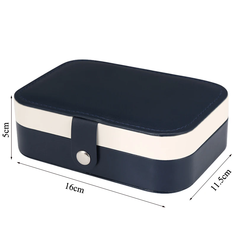 Travel Jewelry Organizer 💍 Trendy Portable Jewelry Box – Leather Travel Jewelry Organizer with Zipper & Button – Compact Display Storage Case for Earrings, Rings, Necklaces, Bracelets – Ideal Gift Joyero Estuche de Joyas