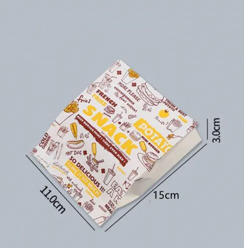 100pcs Fried Chicken Packaging Boxes with Wax Paper, Disposable Hamburger and Food Wraps, Bread Bags, Snack Packaging Boxes for Kitchen, Takeout, and Catering - 图片 9