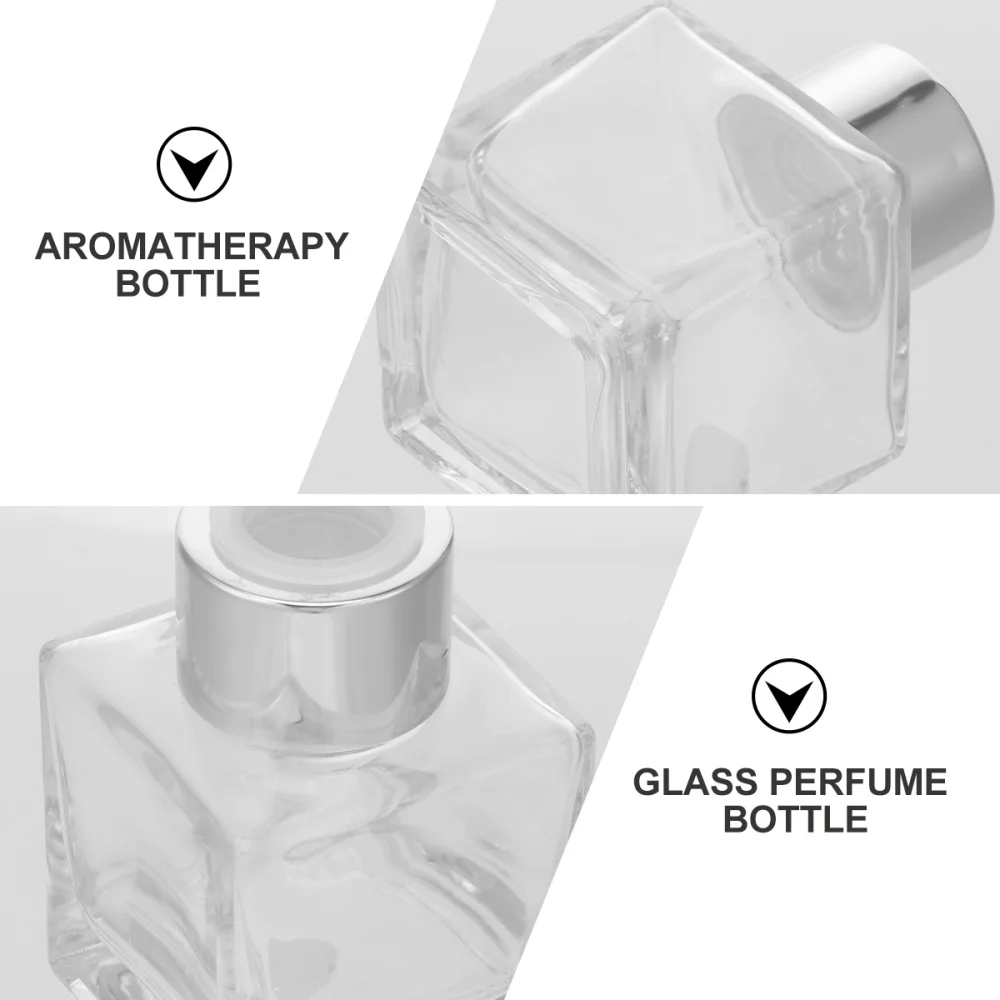 50ml Square Glass Bottles – Empty Refillable Containers for Fragrance, Essential Oils, Diffusers, or Cosmetic Liquids – Elegant Clear Packaging for Bathroom, Home Décor, Travel, Retail Display and Gift Sets 1