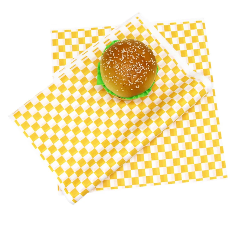 250–500PCS Checkered Food Wax Paper Sheets 12x12 Inch Grease Resistant Deli Wrap and Basket Liner Fast Food Wrapping Paper for French Fries, Burgers, Hot Dogs, Sandwiches, BBQ and Parties - 图片 4