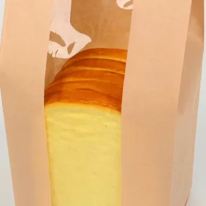 50 Pack Kraft Paper Bread Bags with Clear Window – Oil-Resistant Bakery Packaging Pouches for Toast, Breakfast, Cookies, and Party Food Supplies in Multiple Sizes