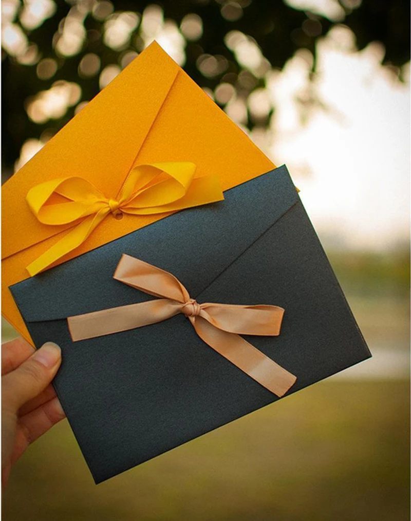 Large Flat Kraft Envelope Packaging Case, Premium Kraft Paper Gift Box for Scarves and Handkerchiefs, Wedding Party Gift Box, Multiple Sizes S/M/L with Ribbon Decoration, Elegant and Eco-Friendly Gift Packaging 16