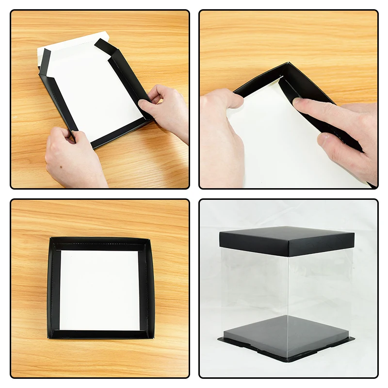 20/28cm Transparent PVC Gift Box for Rose Bear & Cake, Clear Plastic Display Case with Lid for Wedding, Birthday & Party Decorations, DIY Supplies, Reusable Present Box (No Ribbon) 5