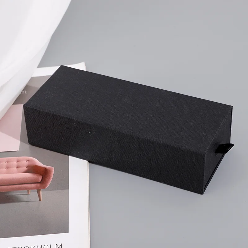 10pcs Square Jewelry Display Glasses Box Packaging Holder, Black Pink White Kraft Paper Cardboard Drawer Gift Boxes for Glasses 17x7x4.5cm with Custom Logo Printing Options 1
