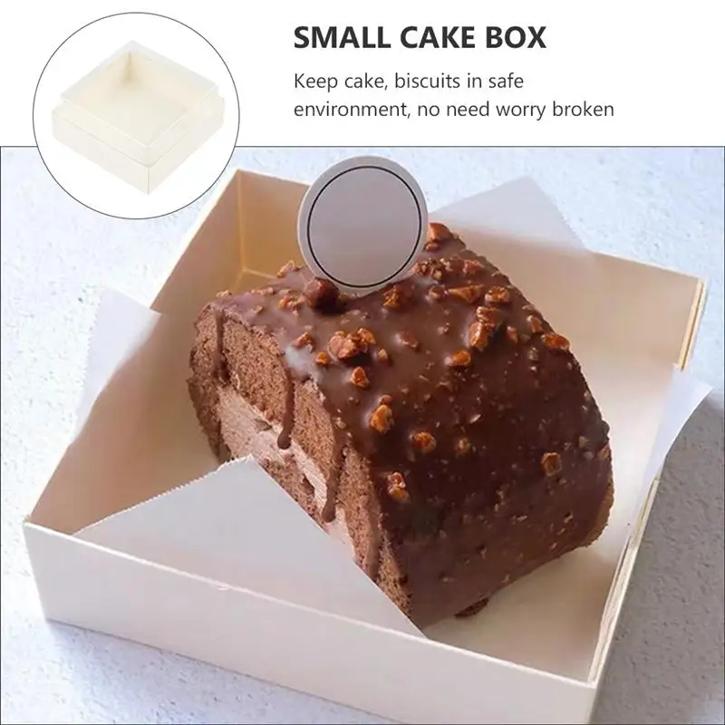10pcs Disposable Cake Packaging Boxes with Clear Lids, Cupcake, Cookie, Bread, Burger Tray Containers for Wedding Party Favors, Takeout, Lunch, Desserts, Snacks - 图片 5