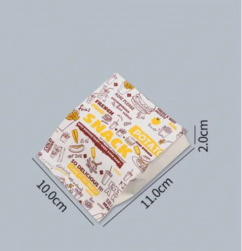 100pcs Fried Chicken Packaging Boxes with Wax Paper, Disposable Hamburger and Food Wraps, Bread Bags, Snack Packaging Boxes for Kitchen, Takeout, and Catering - 图片 8