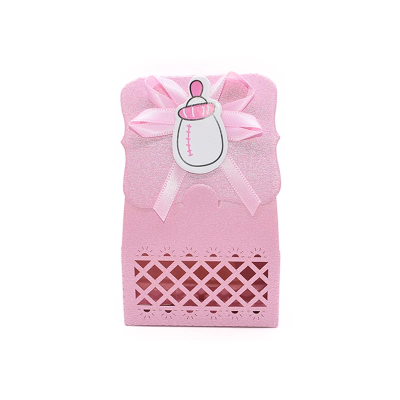 12pcs Baby Shower Favor Candy Boxes with Ribbons, Cute Boy Girl Gift Packaging for Kids Birthday Party, Decorative Treat Cartons for Cookies Chocolate Snacks, Wedding and Event Supplies 6