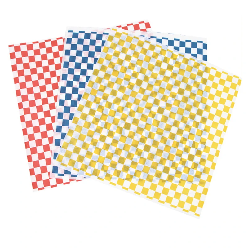 250–500PCS Checkered Food Wax Paper Sheets 12x12 Inch Grease Resistant Deli Wrap and Basket Liner Fast Food Wrapping Paper for French Fries, Burgers, Hot Dogs, Sandwiches, BBQ and Parties 7