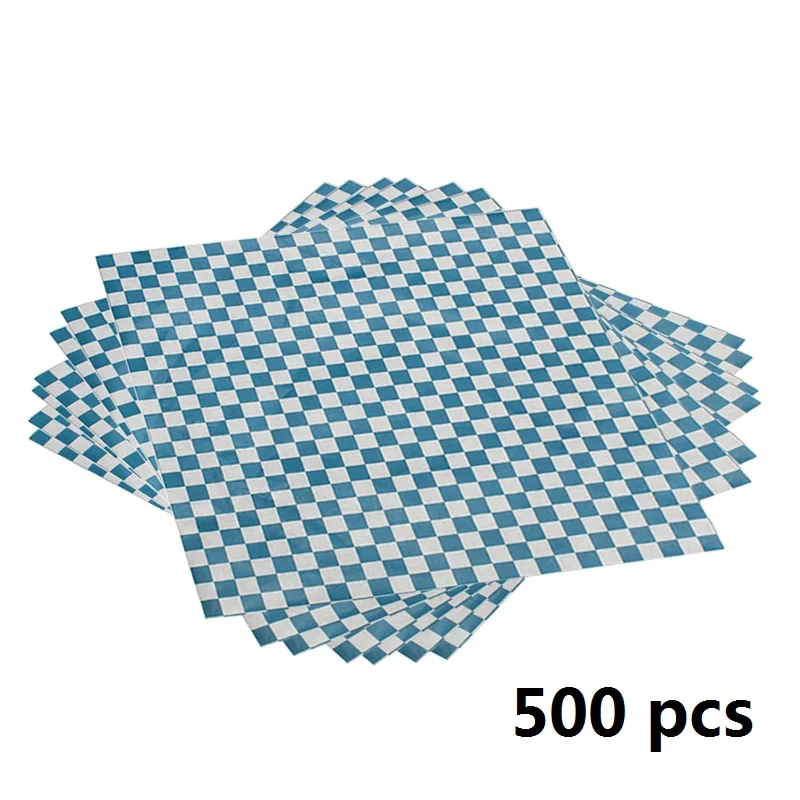 250–500PCS Checkered Food Wax Paper Sheets 12x12 Inch Grease Resistant Deli Wrap and Basket Liner Fast Food Wrapping Paper for French Fries, Burgers, Hot Dogs, Sandwiches, BBQ and Parties - 图片 14