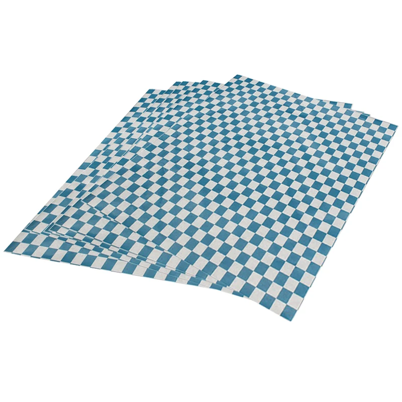 250–500PCS Checkered Food Wax Paper Sheets 12x12 Inch Grease Resistant Deli Wrap and Basket Liner Fast Food Wrapping Paper for French Fries, Burgers, Hot Dogs, Sandwiches, BBQ and Parties - 图片 3