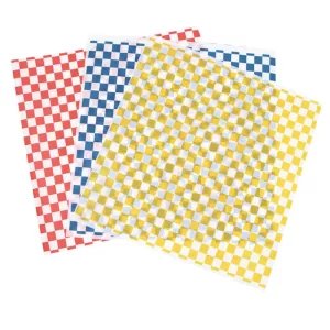 250–500PCS Checkered Food Wax Paper Sheets 12x12 Inch Grease Resistant Deli Wrap and Basket Liner Fast Food Wrapping Paper for French Fries, Burgers, Hot Dogs, Sandwiches, BBQ and Parties