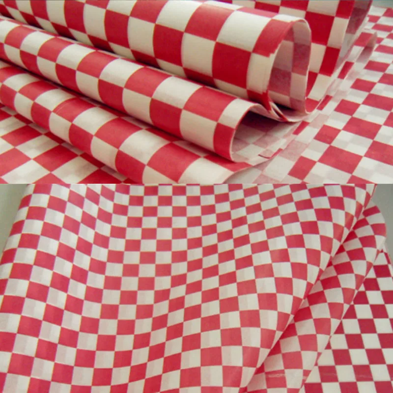 250–500PCS Checkered Food Wax Paper Sheets 12x12 Inch Grease Resistant Deli Wrap and Basket Liner Fast Food Wrapping Paper for French Fries, Burgers, Hot Dogs, Sandwiches, BBQ and Parties 16