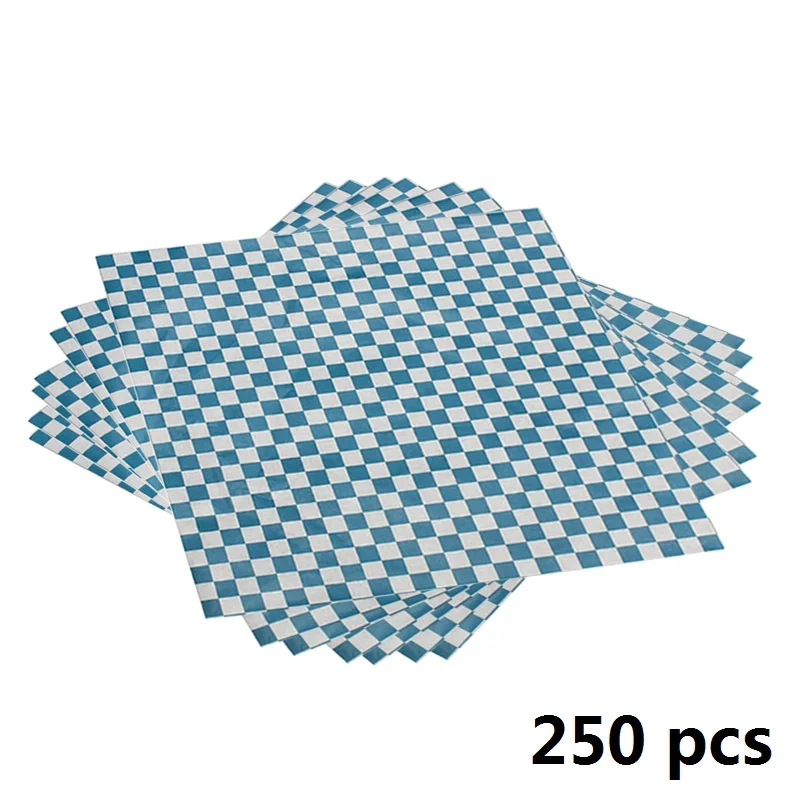 250–500PCS Checkered Food Wax Paper Sheets 12x12 Inch Grease Resistant Deli Wrap and Basket Liner Fast Food Wrapping Paper for French Fries, Burgers, Hot Dogs, Sandwiches, BBQ and Parties - 图片 10