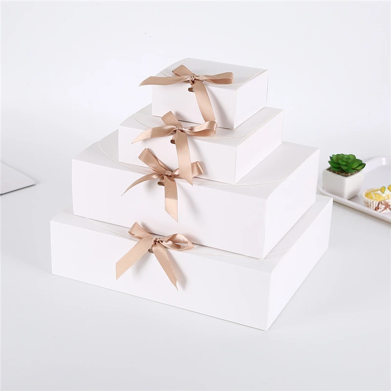 Gift Boxes with Ribbon – White, Pink, Sky Blue, Black, Red, Green, Marble Colors – 5pcs Set, Multiple Sizes for Birthday, Wedding, Baby Shower, Graduation, Mother’s & Father’s Day – Stylish, Durable, Customizable Packaging - 图片 3