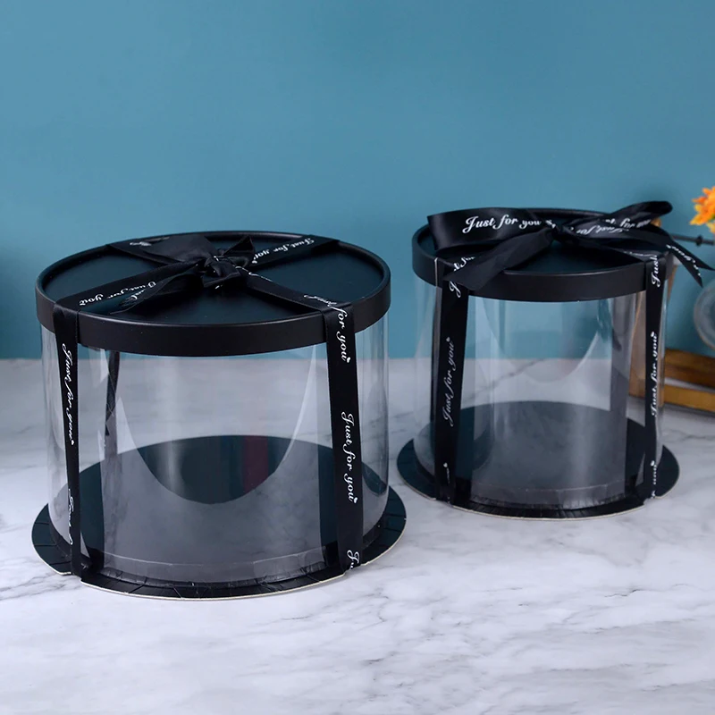 4/6 Inch PVC Clear Cake Boxes, Round Transparent Packaging Box for Birthday, Wedding, Anniversary, Party, Valentine’s Day Cake, Gift, or DIY Decoration Supplies 3