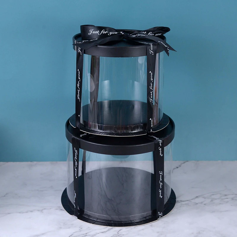 4/6 Inch PVC Clear Cake Boxes, Round Transparent Packaging Box for Birthday, Wedding, Anniversary, Party, Valentine’s Day Cake, Gift, or DIY Decoration Supplies - 图片 4