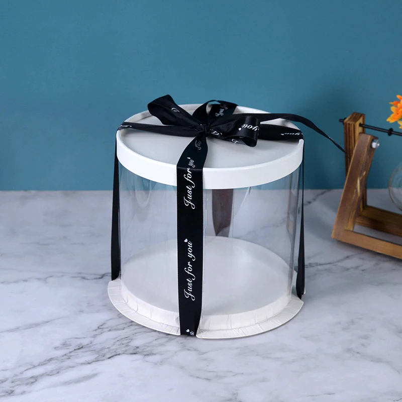 4/6 Inch PVC Clear Cake Boxes, Round Transparent Packaging Box for Birthday, Wedding, Anniversary, Party, Valentine’s Day Cake, Gift, or DIY Decoration Supplies 5