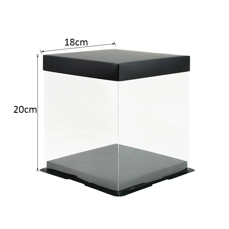 20/28cm Transparent PVC Gift Box for Rose Bear & Cake, Clear Plastic Display Case with Lid for Wedding, Birthday & Party Decorations, DIY Supplies, Reusable Present Box (No Ribbon) - 图片 7