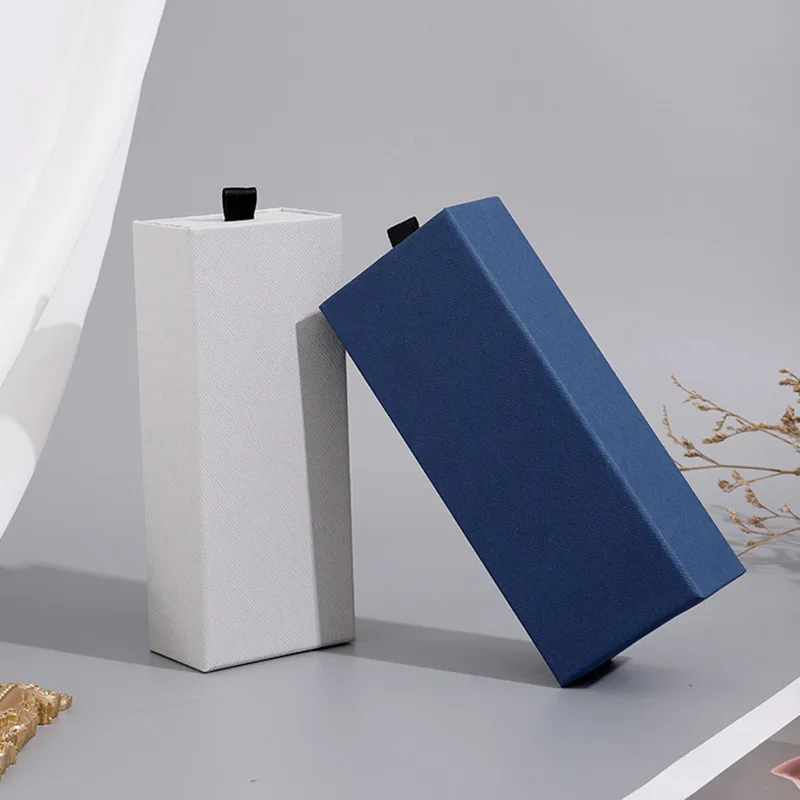 10pcs Square Jewelry Display Glasses Box Packaging Holder, Black Pink White Kraft Paper Cardboard Drawer Gift Boxes for Glasses 17x7x4.5cm with Custom Logo Printing Options 8