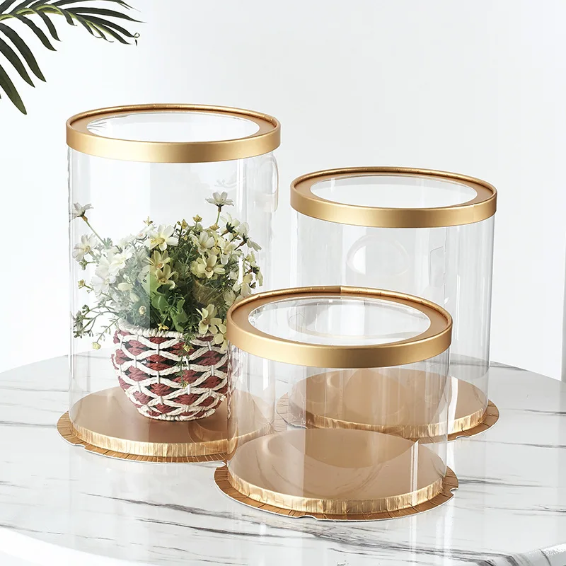 4/6 Inch PVC Clear Cake Boxes, Round Transparent Packaging Box for Birthday, Wedding, Anniversary, Party, Valentine’s Day Cake, Gift, or DIY Decoration Supplies - 图片 11
