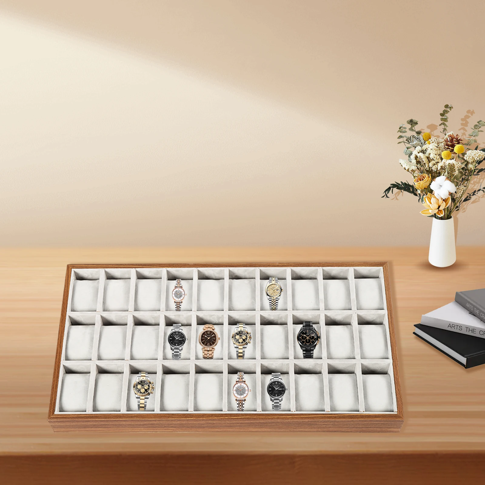 30/24-Compartment Watch Box: Ideal Storage and Display for Collectors, Organize and Showcase Your Watch Collection in Style (复制) - 图片 2