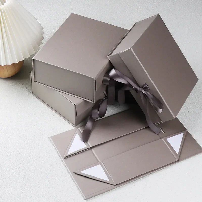 10PCS Luxury Magnetic Gift Boxes with Custom Logo, Foldable Cardboard Proposal Boxes for Bridesmaid or Birthday Gifts, Elegant Packaging Boxes for Jewelry, Wedding, Party, and Boutique Presentation - 图片 24