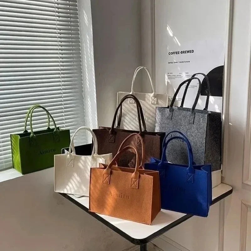 100PCS Custom Felt Gift Bags for Shopping and Packaging, Reusable Eco Felt Wrap Bags with Custom Logo Print and Multiple Sizes, Personalized High-Quality Packaging Bags for Retail and Small Business 4