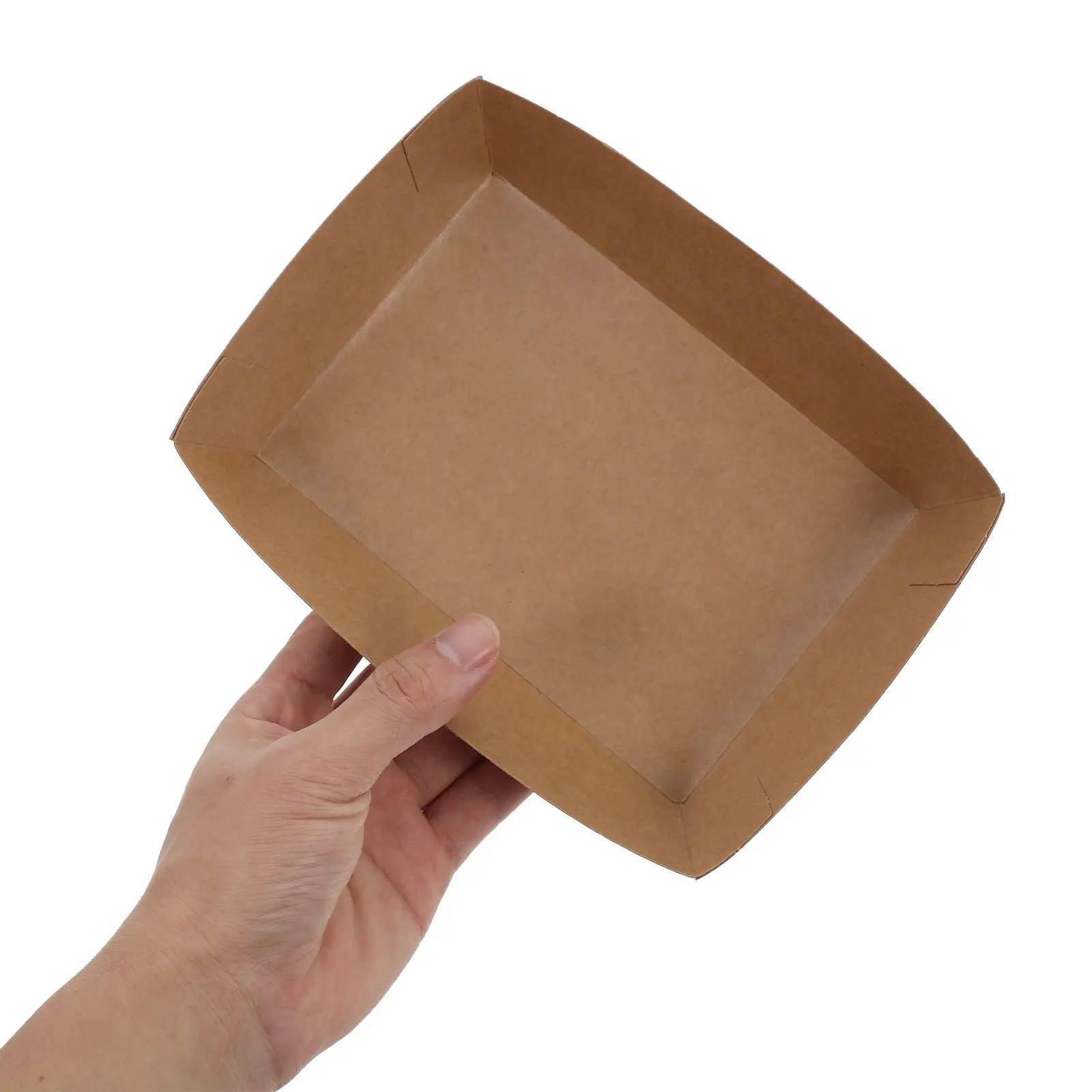 50pcs Disposable Paper Sandwich and Hot Dog Boxes, Kraft Food Boat Trays for Takeout, Picnic, BBQ, Fried Foods, and Party Snacks 23