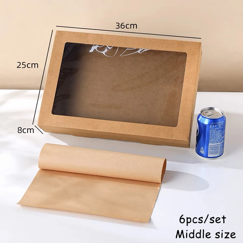 Large Capacity Disposable Packaging Boxes for Cakes, Desserts, Fruits, Picnic Treats, Outdoor Gatherings, Spring Outing, Hotels, Afternoon Tea, Lattice Design Cardboard Containers with Lid, Food-Grade Corrugated Paper, Multi-Size Options - 图片 28