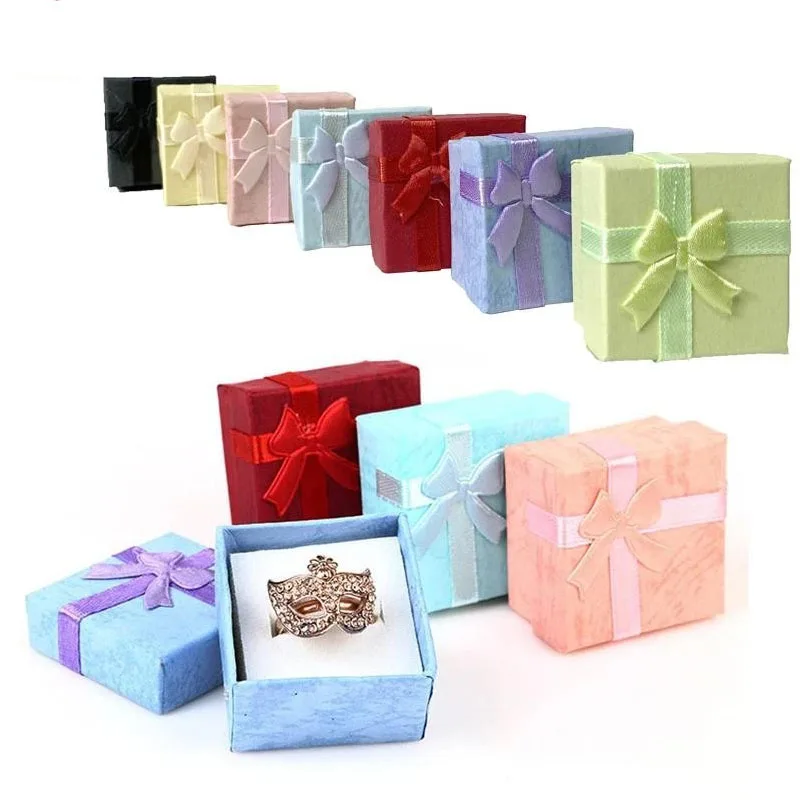 24Pcs/Lot Ring Jewelry Organizer Packaging Boxes, Paper Gift Case for Rings Earrings Studs, Small Jewelry Display Storage Containers for Shops and Gift Wrapping