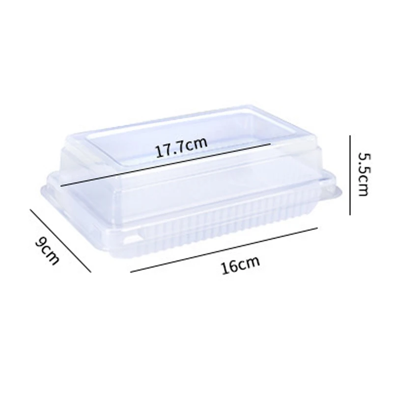 50Pcs Transparent Cake Boxes for Swiss Roll, Sandwich, Hot Dog, Yolk Pastry, DIY Baking Supplies, Food Packaging Containers, Party Favors and Gift Packaging 8