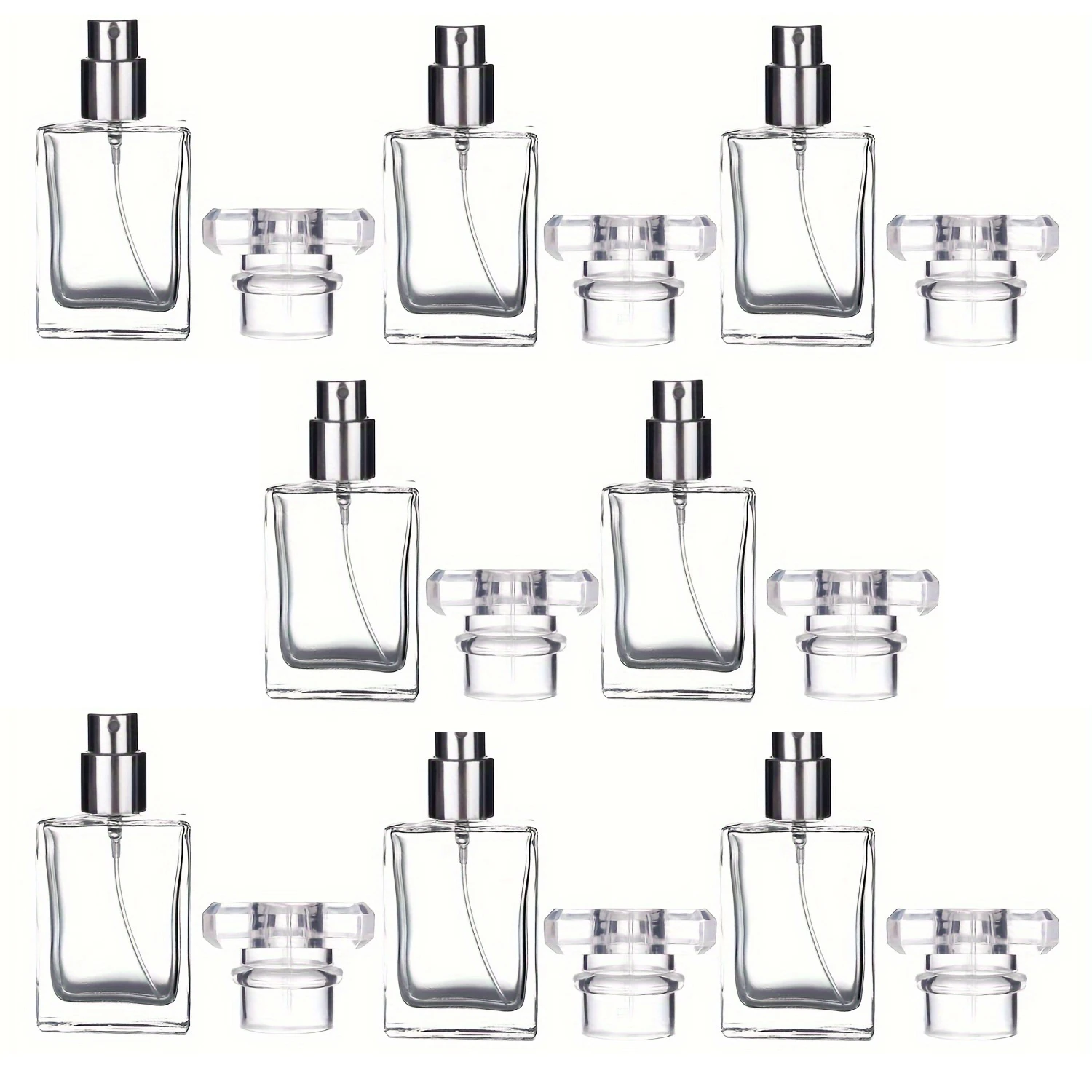 8pcs 30ml Empty Clear Glass Perfume Bottles – Refillable Travel Spray Atomizer Containers for Fragrances, Essential Oils, Cosmetic Liquids, Leak-Proof Mini Perfume Bottles for DIY or Gift Use 2