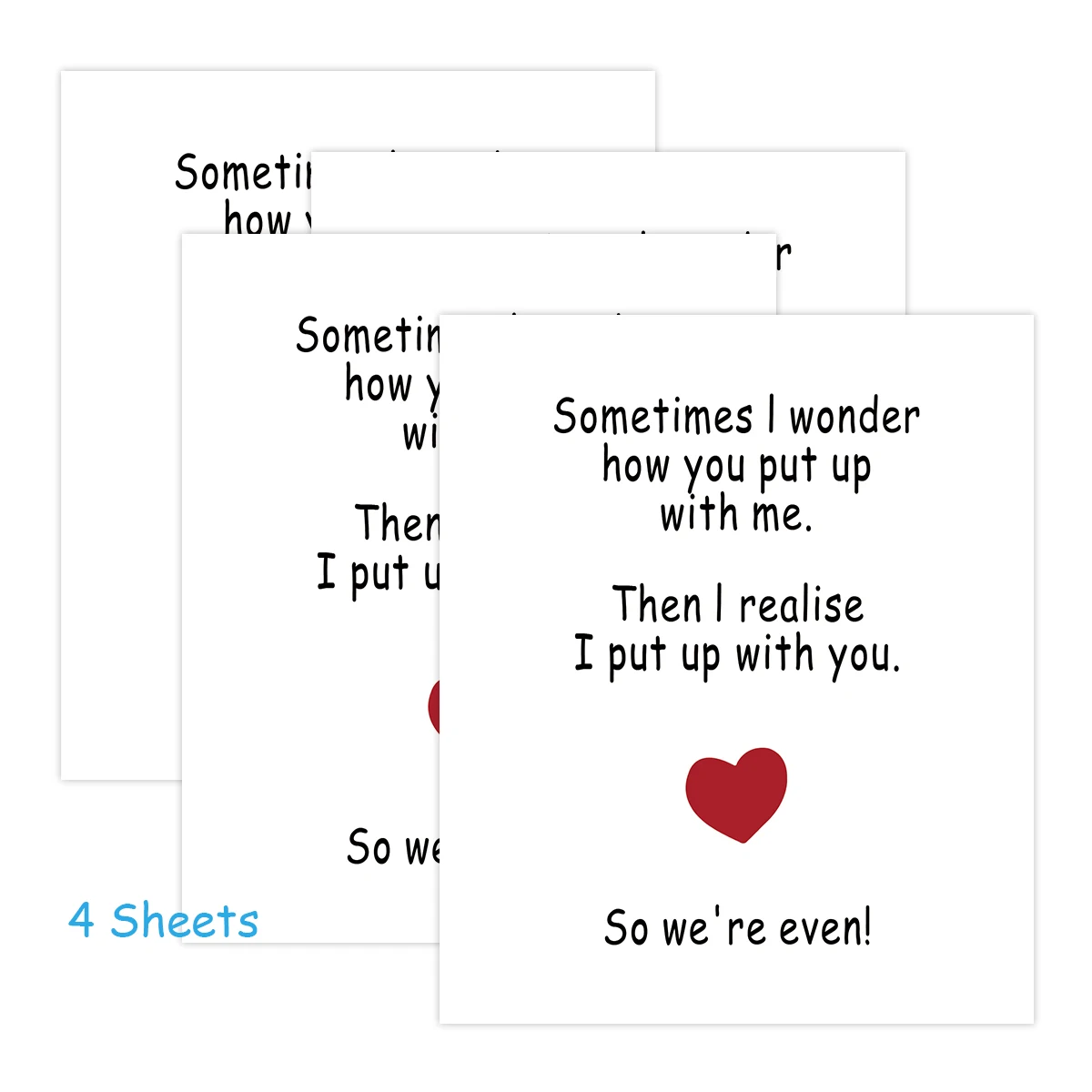 4-Pack Humorous Wine Bottle Stickers – “We Put Up With Each Other” Novelty Self-Adhesive Labels for Wedding, Anniversary, Birthday Gifts, Party Decor, and Romantic Humor - 图片 7