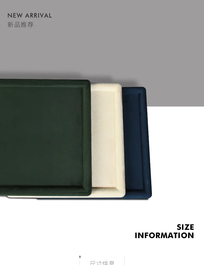 Cashmere Leather Jewelry Display Tray – Rounded Corner Organizer for Glasses, Watches, Rings & Accessories | Soft Flannel Jewelry Display Prop for Retail Showcase, Countertop or Photography Setup 9