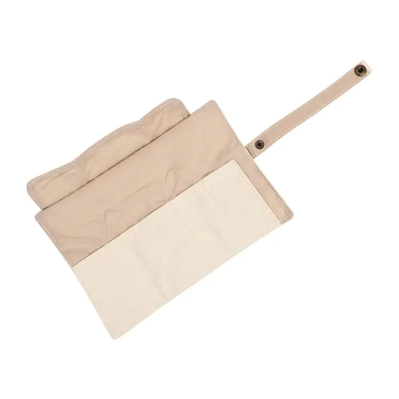 Premium Canvas Watch Band Roll Organizer with 5 Individual Slots, Portable Travel Storage Case for Smart Watches and Straps, Durable Anti-Slip Wristwatch Bag for Secure On-the-Go Protection 35