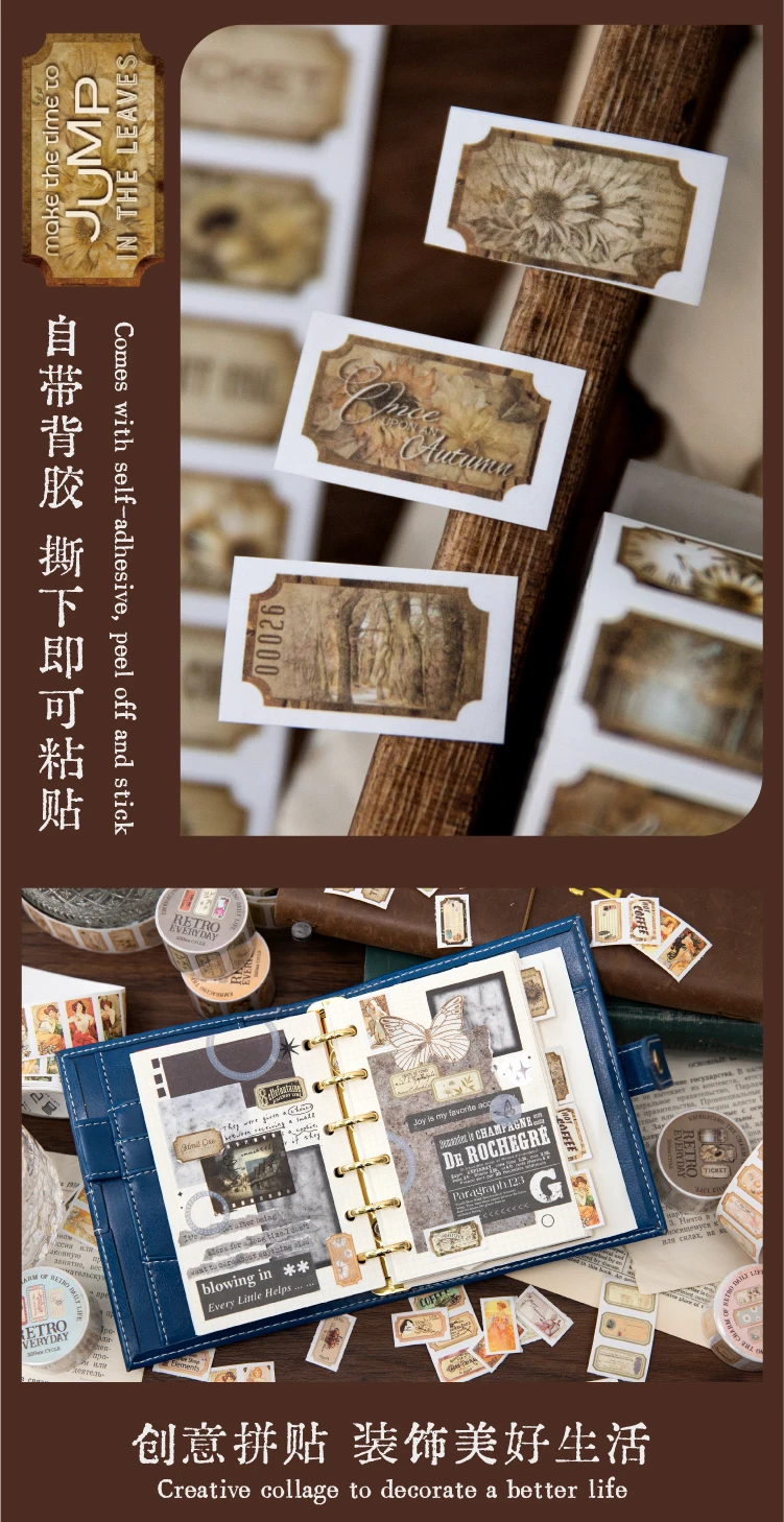 25mm x 2m Vintage Letter Washi Tape, 35cm Pattern Repeat — Retro Decorative Masking Tape for DIY Scrapbooking, Junk Journals, Planner Labeling, Craft Stickers, Gift Wrap and Handmade Stationery Packaging 4