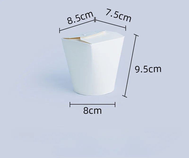 500pcs Disposable Kraft Paper Noodle Takeaway Boxes with Round Bottom, Eco-Friendly Fast Food Packaging for Pasta Salad Rice Snacks Takeout Restaurant Party Use - 图片 8