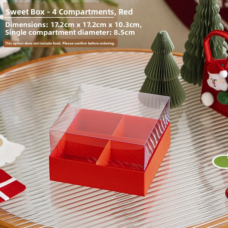 Clear Dessert Packaging Box with Handle – 4/6/9 Grid Transparent Mousse Cup Holder, Portable Cake Gift Box for New Year, Holiday Party, Birthday and Festival Celebration - 图片 10