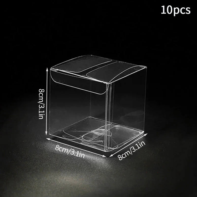 Clear Cake Box Transparent Gift Organizer, PVC and Paper Packaging for Birthday, Baby Shower, Wedding, DIY Baking, Party Desserts, Food-Safe Display Container, Black/Transparent - 图片 14