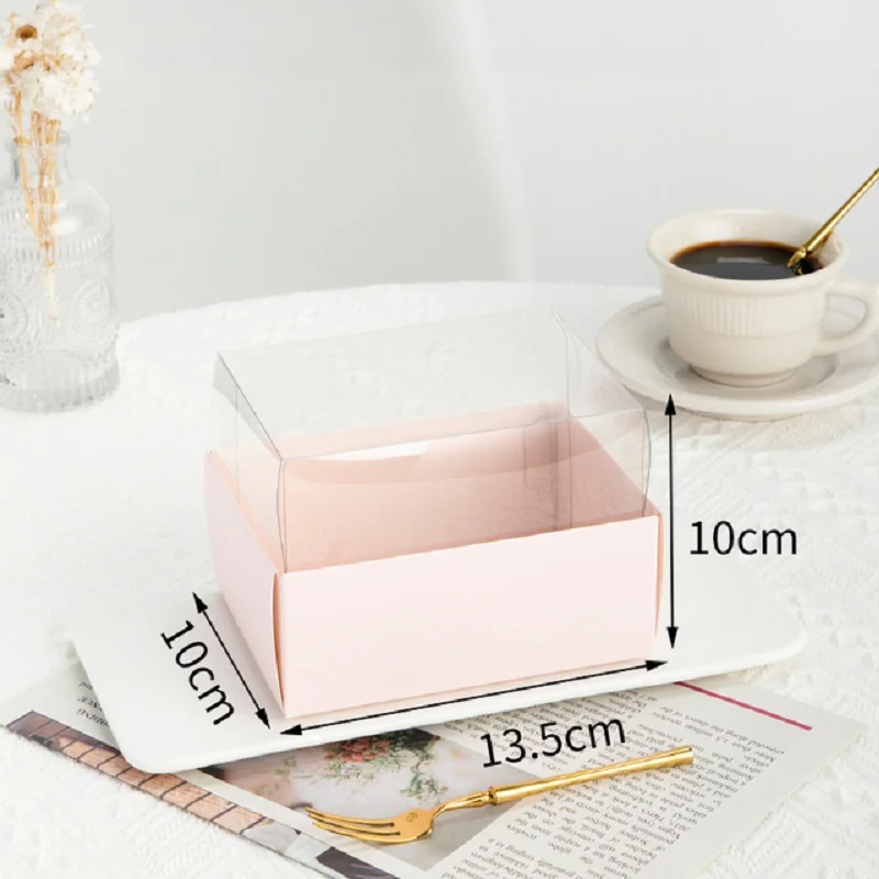 10 Pcs Transparent Plastic Cake Boxes – Macaron, Swiss Roll, and Pastry Packaging Containers, Clear Dessert Gift Boxes for Bakery Takeaway, Kitchen Baking, Weddings, and Party Favors - 图片 7