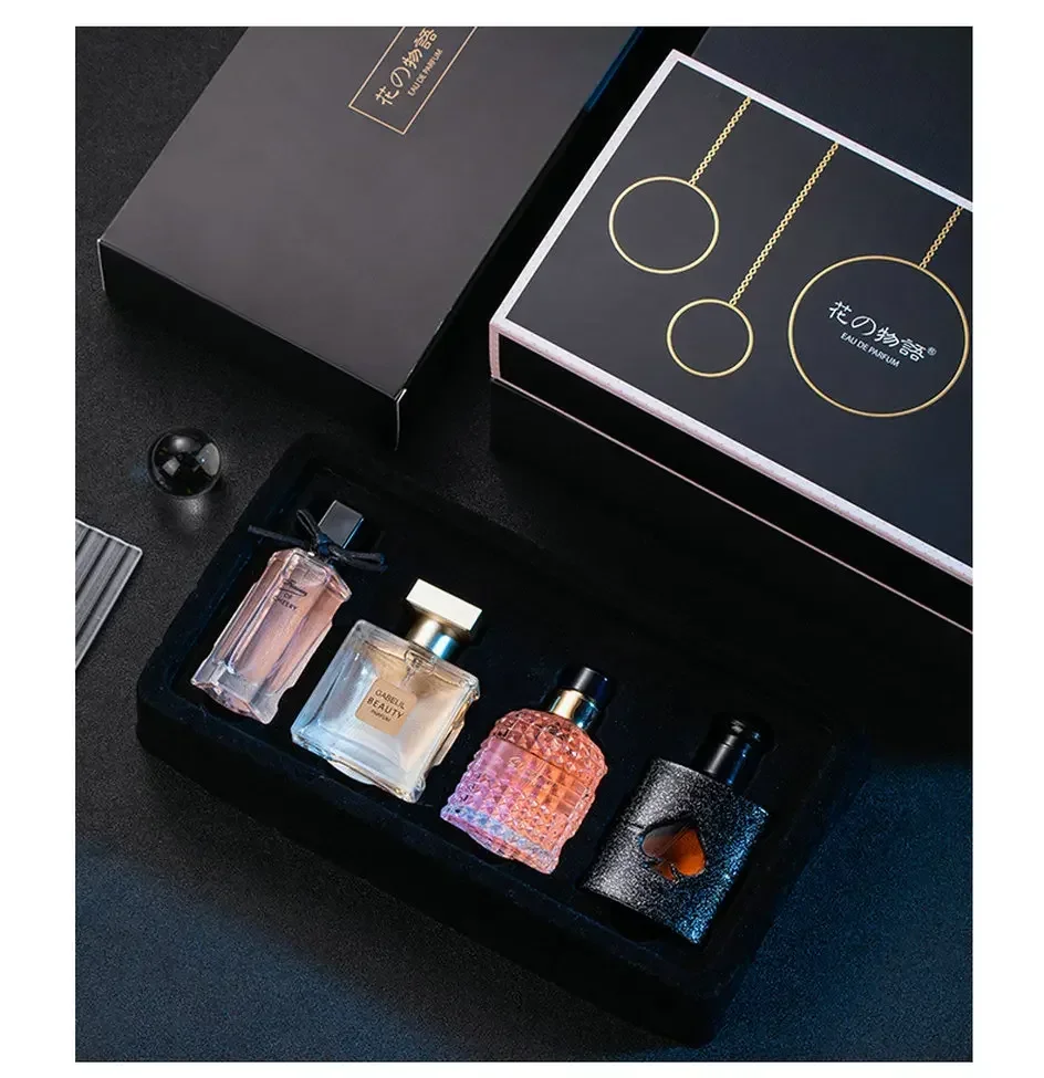 Original 105ml Women’s Empty Perfume Bottle Gift Set – 4-Piece Refillable Glass Containers with Elegant Presentation Box, Ideal for Cosmetic Storage, Travel, DIY Fragrance, or Retail Display 3