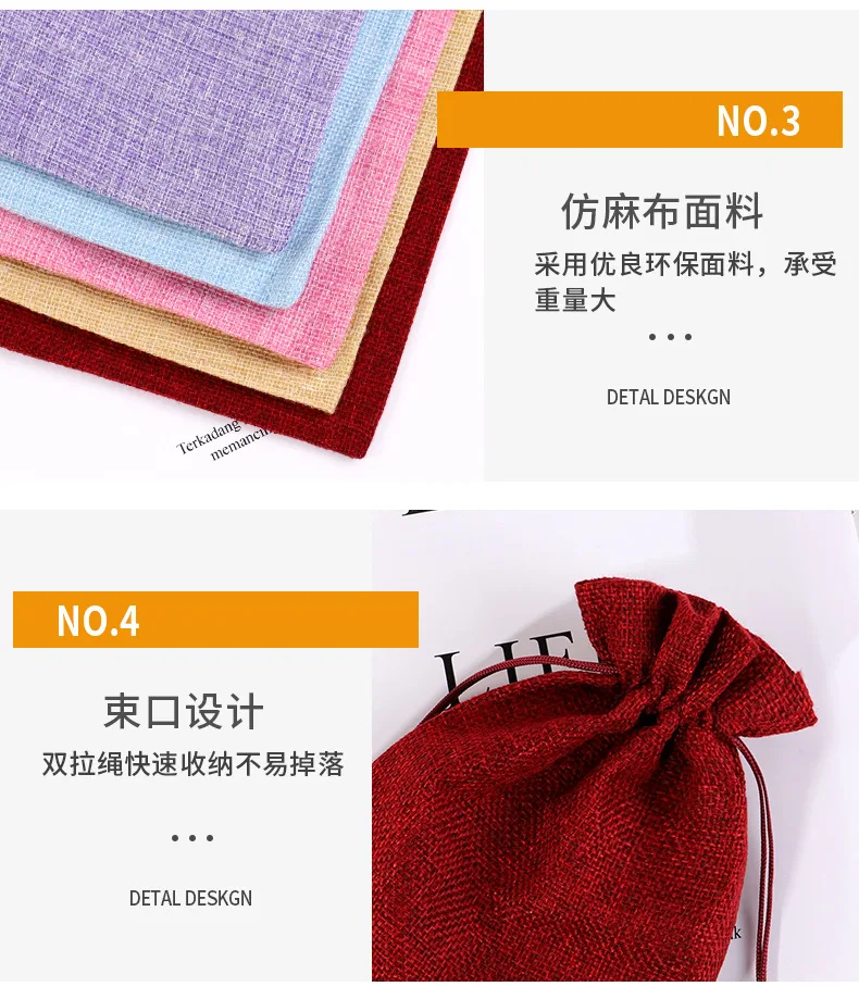 10PCS Burlap Wine Gift Bags Set – Rustic Red Wine Bottle Covers for Champagne or Liquor, Drawstring Pouches for Wedding, Holiday, Party, and Corporate Events, Eco-Friendly Reusable Packaging 5