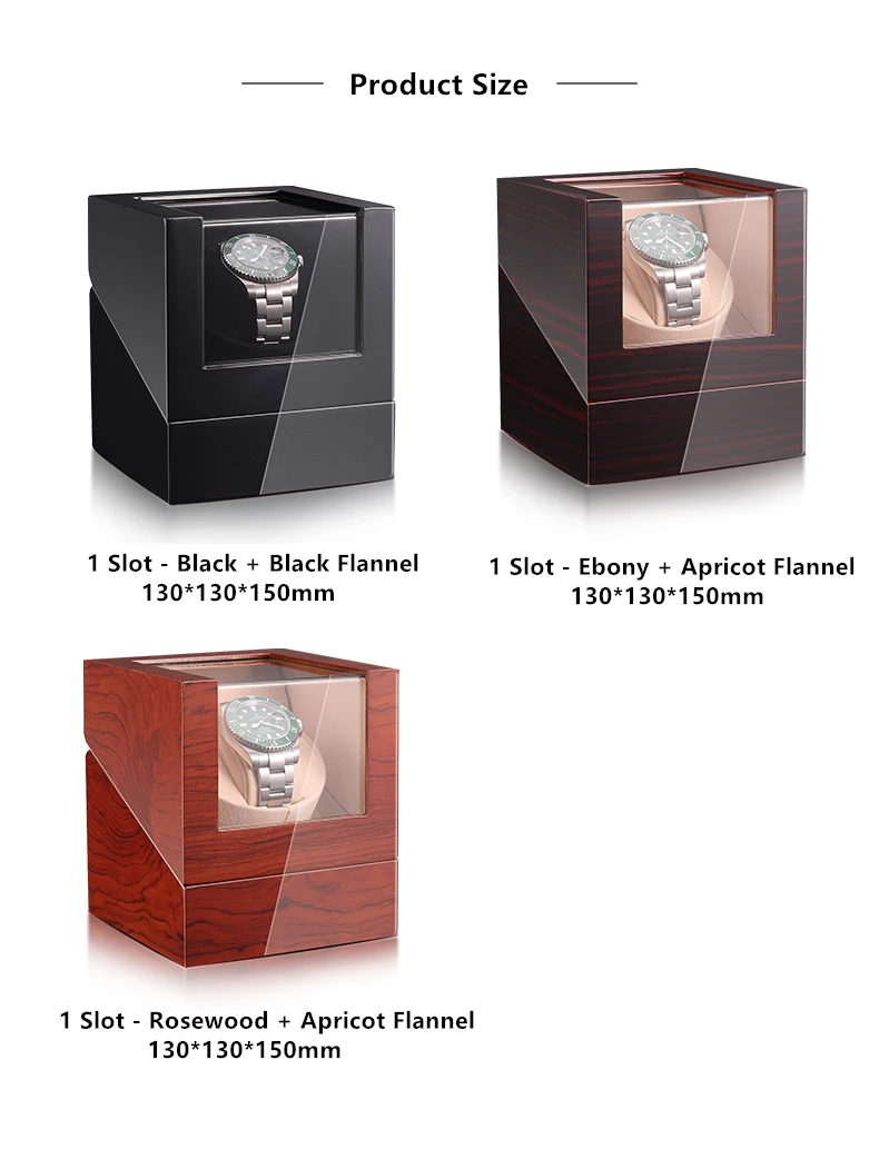 Luxury Wooden Single Automatic Watch Winder with Silent Mabuchi Motor, Glass Display Case, Battery or Adapter Powered Storage Box, Elegant Rotation Shaker for Mechanical Timepieces and Safe Jewelry Holder 5
