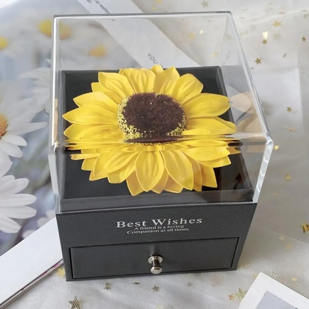 Stainless Steel Sunflower Necklace with Gift Box | Cubic Zirconia “I Love You Sunshine” Jewelry Packaging Box for Birthday Wedding Proposal Romantic Gift Presentation Stainless Steel Sunflower Necklace with Gift Box | Cubic Zirconia “I Love You Sunshine” Jewelry Packaging Box for Birthday Wedding Proposal Romantic Gift Presentation